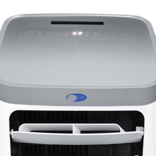 Whynter ARC-115WG 11,000 BTU (6,800 BTU SACC) Compact Portable Air Conditioner, Dehumidifier, and Fan with Remote Control, up to 400 sq ft in White/Grey