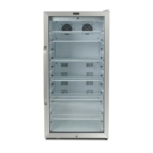 Whynter CBM-1060XLW/CBM-1060XLWa Freestanding 10.6 cu. ft. Stainless Steel Commercial Beverage Merchandiser with Superlit Door and Lock -White