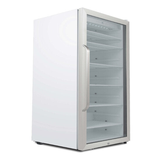 Whynter CBM-1060XLW/CBM-1060XLWa Freestanding 10.6 cu. ft. Stainless Steel Commercial Beverage Merchandiser with Superlit Door and Lock -White
