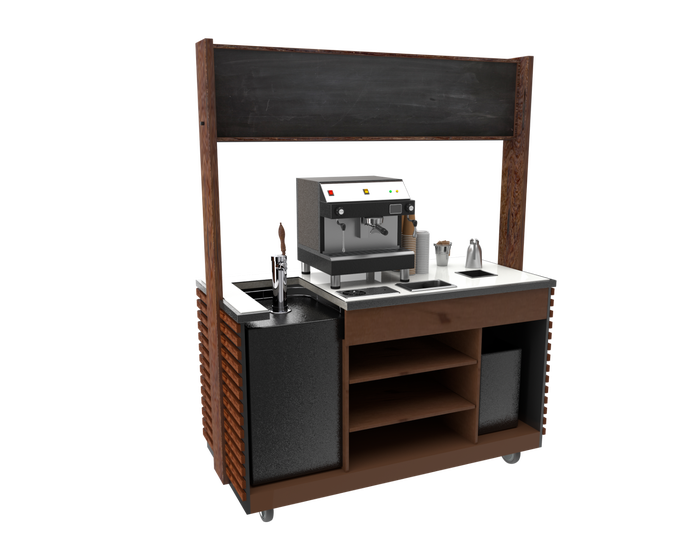 Modern Slatted Coffee Cart