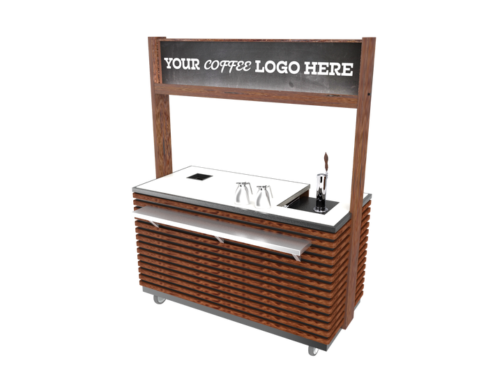 Modern Slatted Coffee Cart