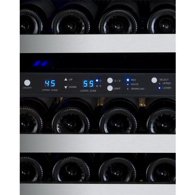 Allavino 121 Bottle Dual Zone Stainless Steel Wine Refrigerator