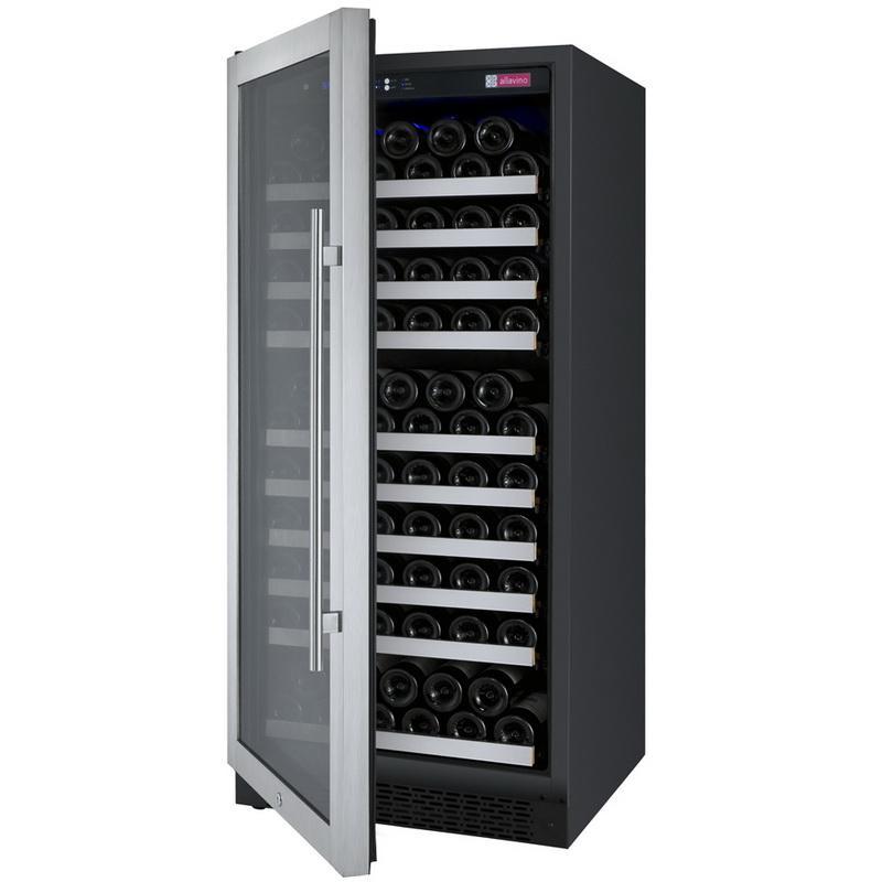 Allavino 128 Bottle Single Zone Stainless Steel Wine Refrigerator