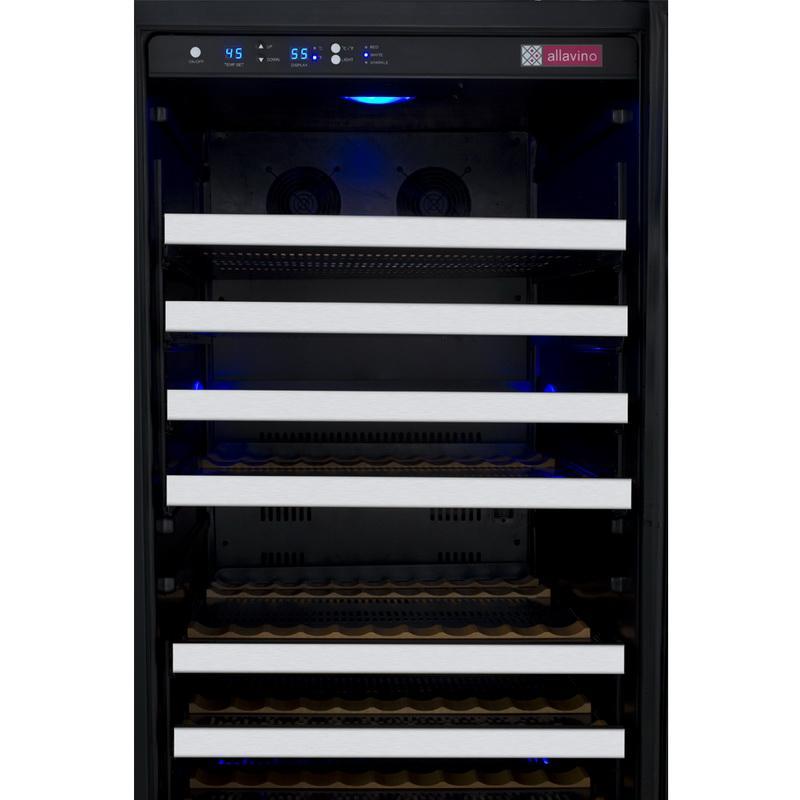 Allavino 128 Bottle Single Zone Stainless Steel Wine Refrigerator