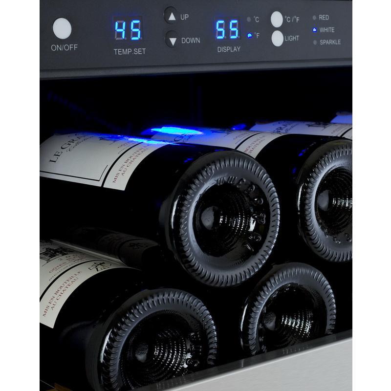Allavino 128 Bottle Single Zone Stainless Steel Wine Refrigerator