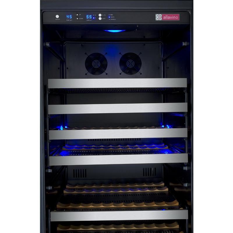 Allavino 177 Bottle Single Zone Stainless Steel Wine Refrigerator