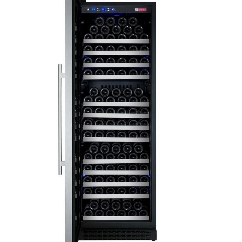 Allavino 177 Bottle Single Zone Stainless Steel Wine Refrigerator