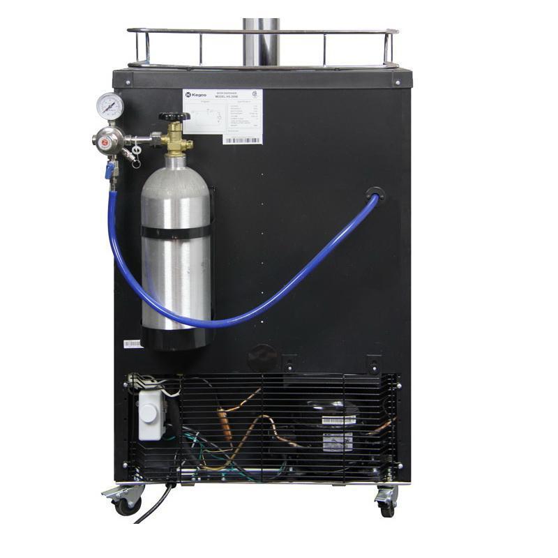 Single Faucet Keg Beer Dispenser Kegerator - Black Cabinet with Matte Black Door