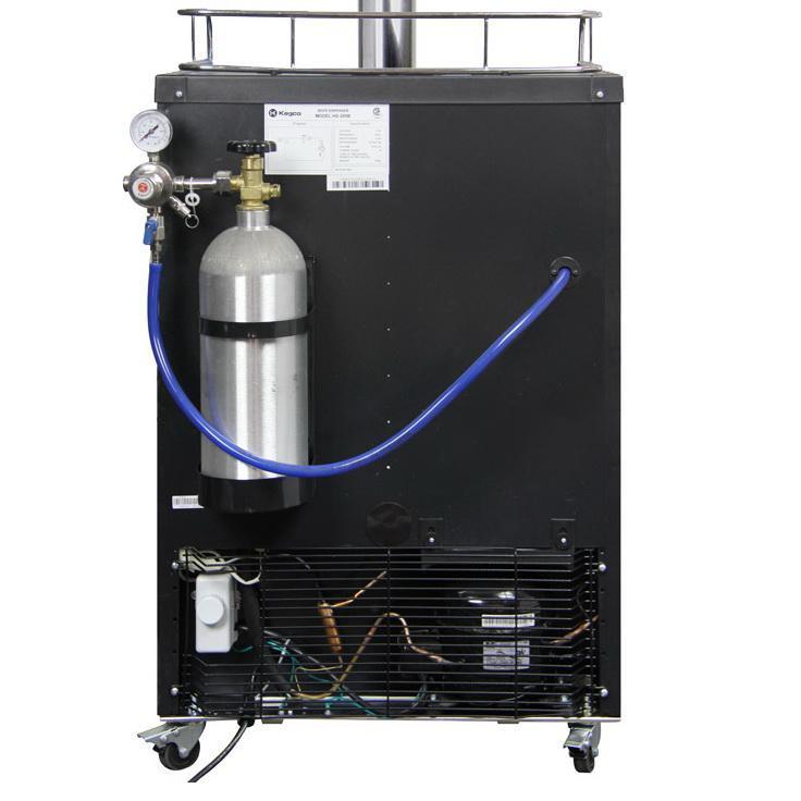 24" Wide Triple Tap Black Kegerator