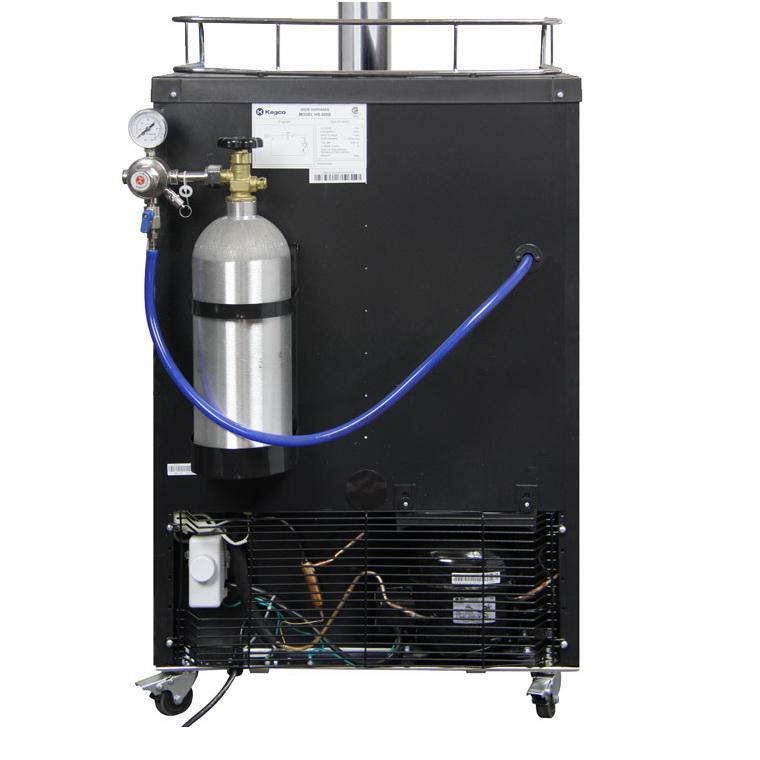 Three Keg Tap Faucet Kegerator - Black Cabinet with Stainless Steel Door