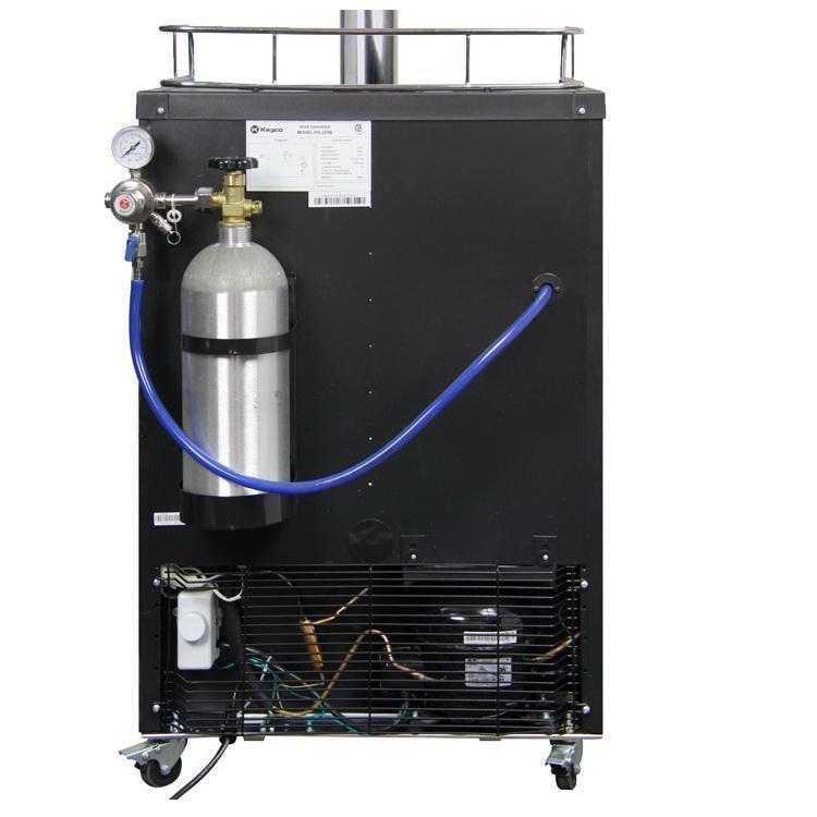 Kegco Kombucha Keg Cooler with Black Cabinet and Door
