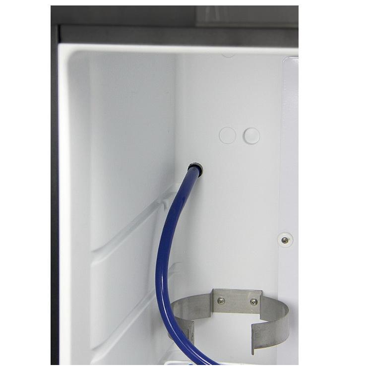 Kegco Triple Faucet Kombucharator with Black Cabinet and Stainless Steel Door