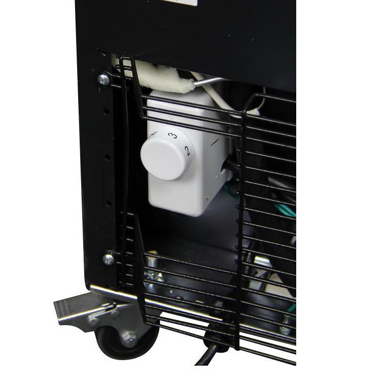 Dual Faucet Tap Kegerator - Black Cabinet with Matte Black Door