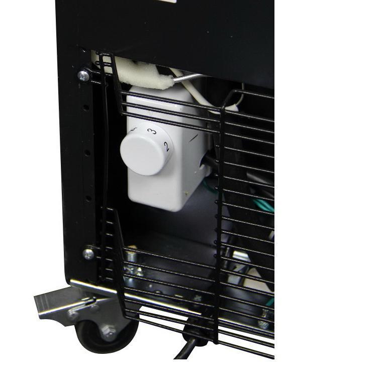 Kegco Kombucha Cooler Dispenser with Black Cabinet and Stainless Steel Door