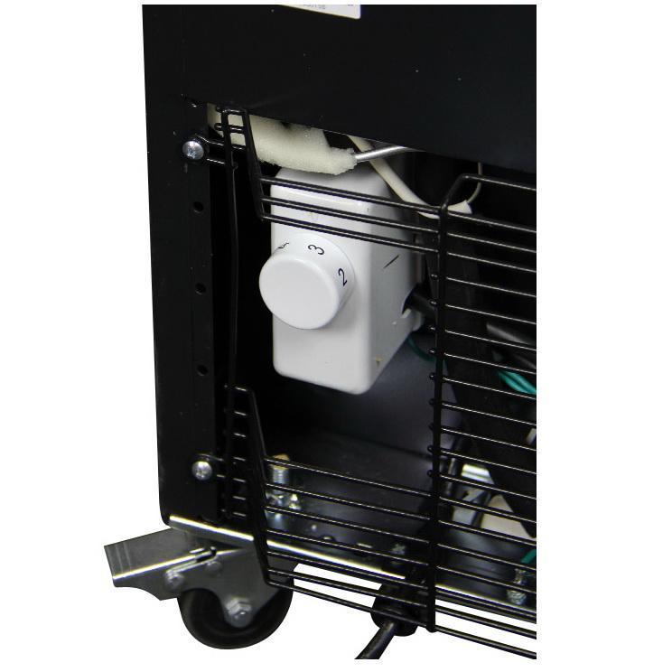 Kegco Triple Faucet Kombucharator with Black Cabinet and Stainless Steel Door