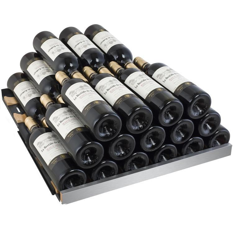 Allavino 349 Bottle Three Zone Black Side-by-Side Wine Refrigerator