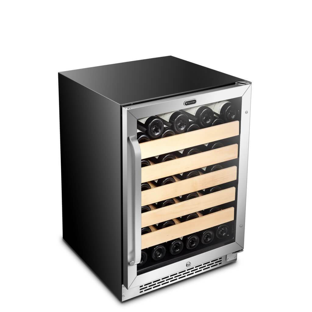 Whynter 24″ Built-In Stainless Steel 54 Bottle Wine Refrigerator Cooler BWR-541STS