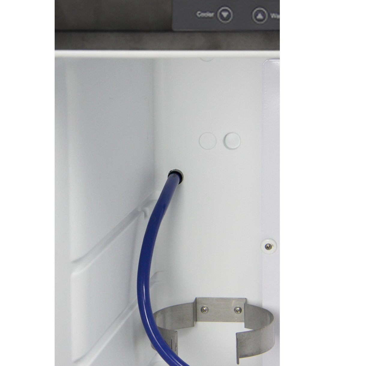 Kegco One Tap Faucet Digital Temperature Kegerator - Black Cabinet with Black Stainless Steel Door