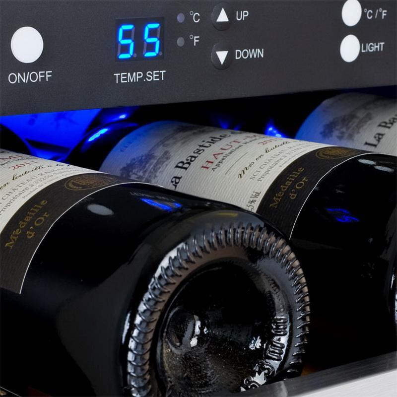 Allavino Bottle/88 Can Dual Zone Stainless Steel Wine Refrigerator/Beverage Center