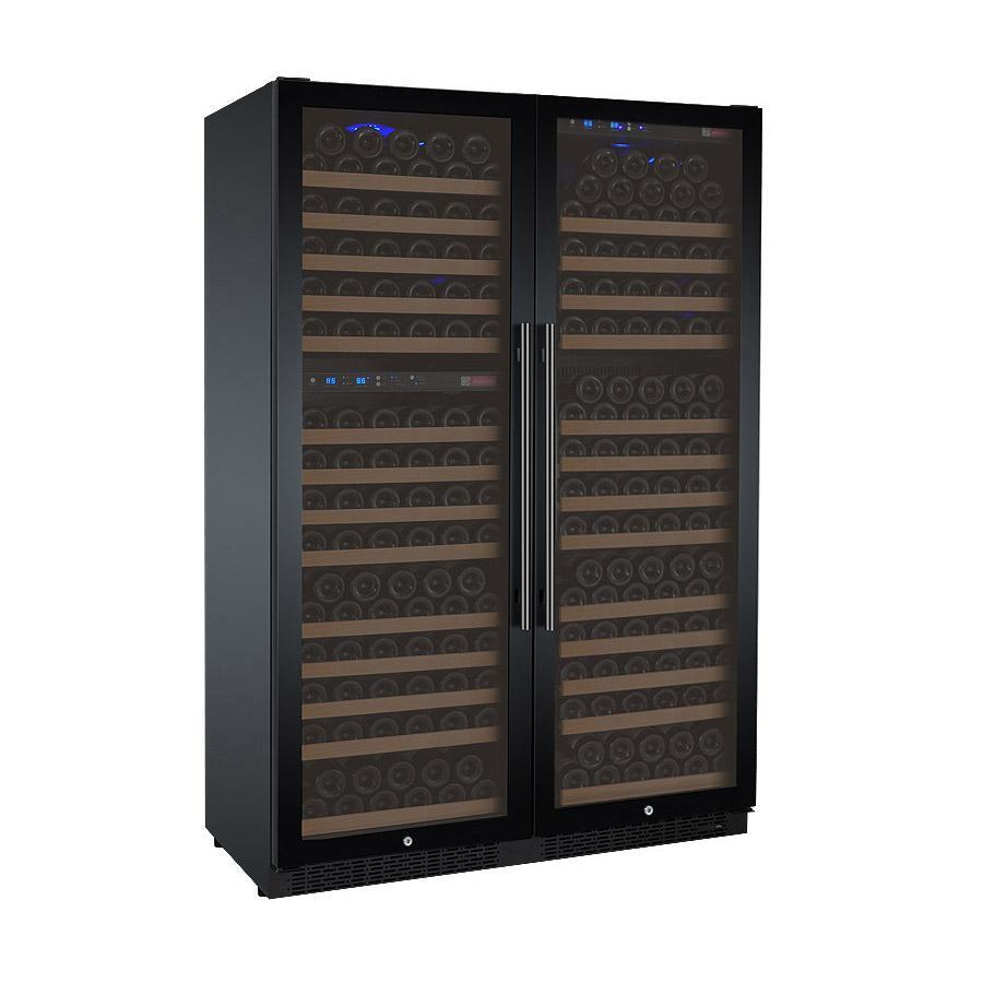 Allavino 349 Bottle Three Zone Black Side-by-Side Wine Refrigerator