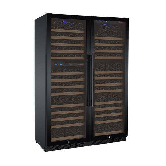 Allavino  349 Bottle Three Zone Black Side-by-Side Wine Refrigerator