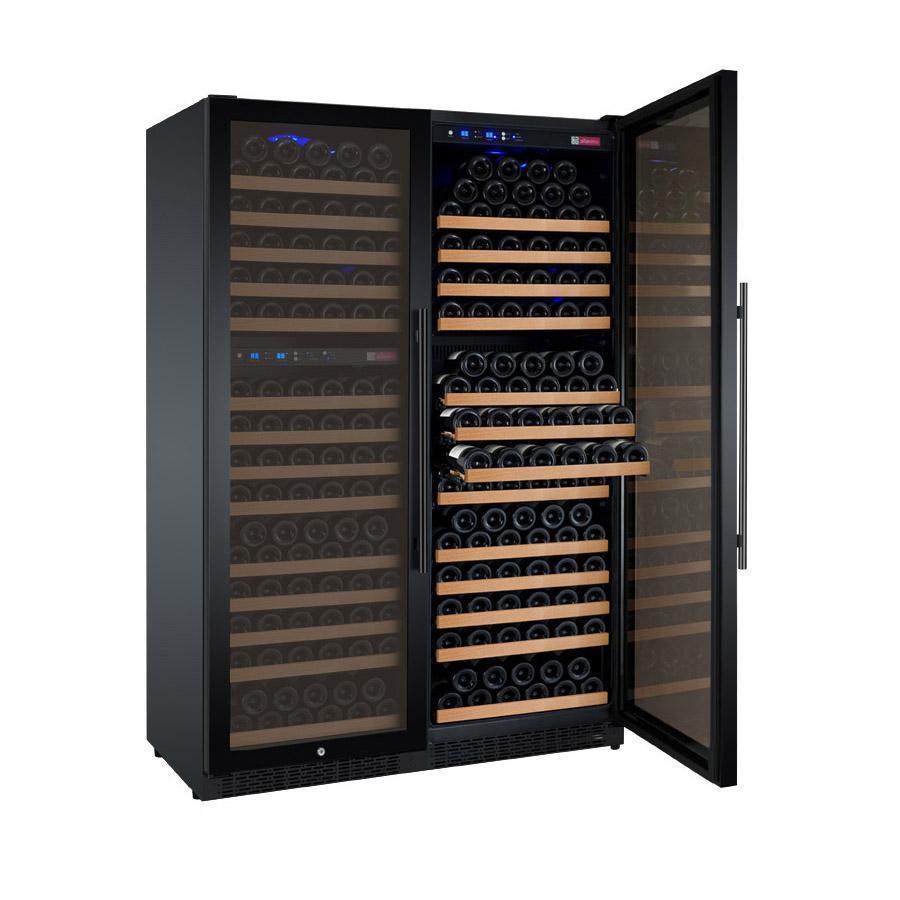 Allavino 349 Bottle Three Zone Black Side-by-Side Wine Refrigerator