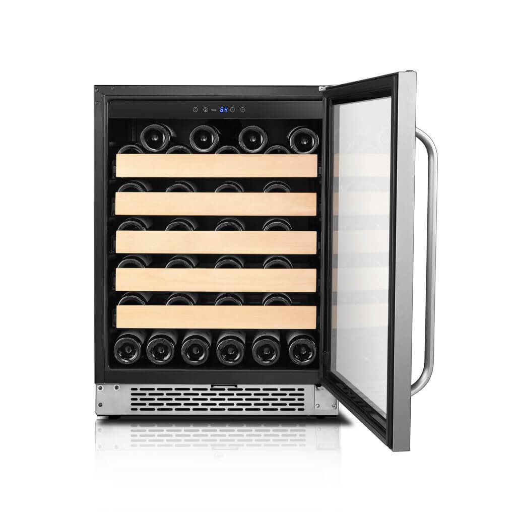 Whynter 24″ Built-In Stainless Steel 54 Bottle Wine Refrigerator Cooler BWR-541STS