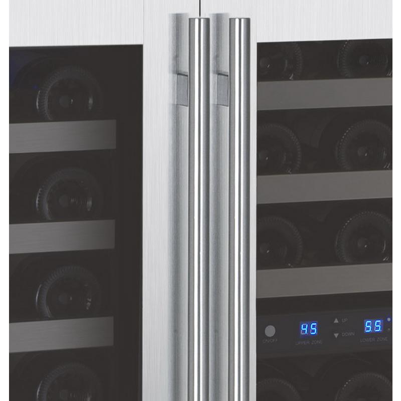 Allavino 112 Bottle Three Zone Stainless Steel Side-by-Side Wine Refrigerator