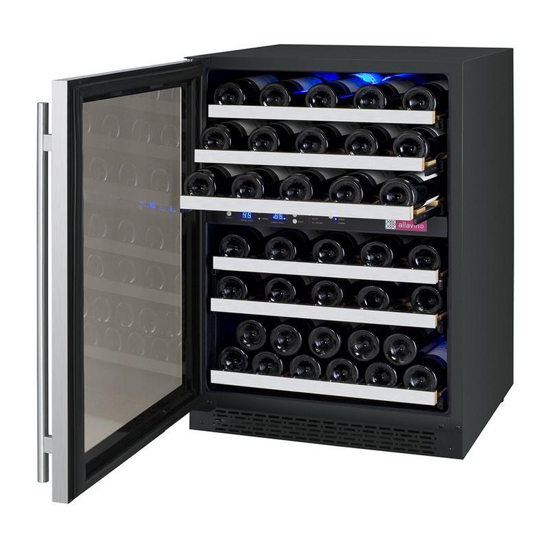 Allavino 56 Bottle Dual Zone Stainless Steel Wine Refrigerator