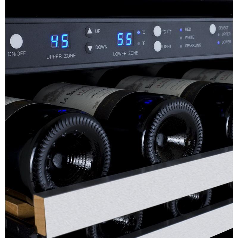 Allavino 56 Bottle Dual Zone Stainless Steel Wine Refrigerator