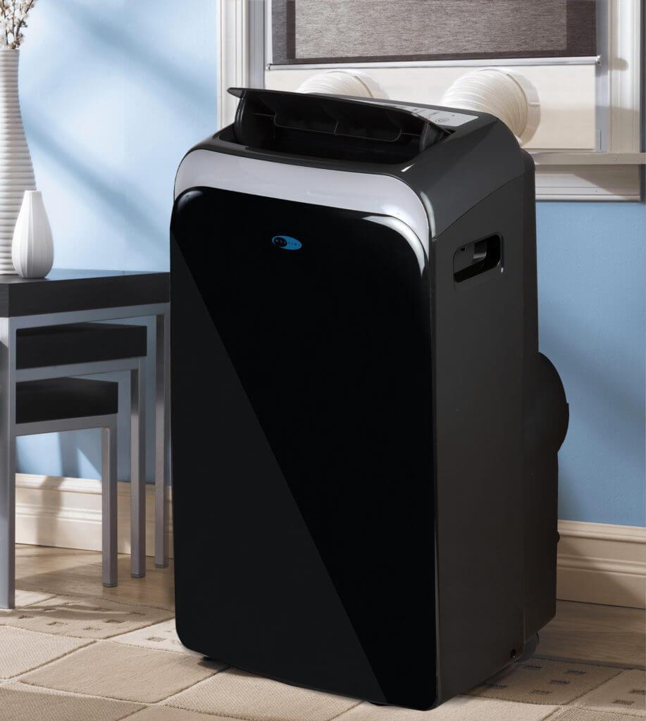 Whynter 12000 BTU Dual-Hose Portable Air Conditioner with Activated Carbon and SilverShield Filter – Black ARC-126MDB