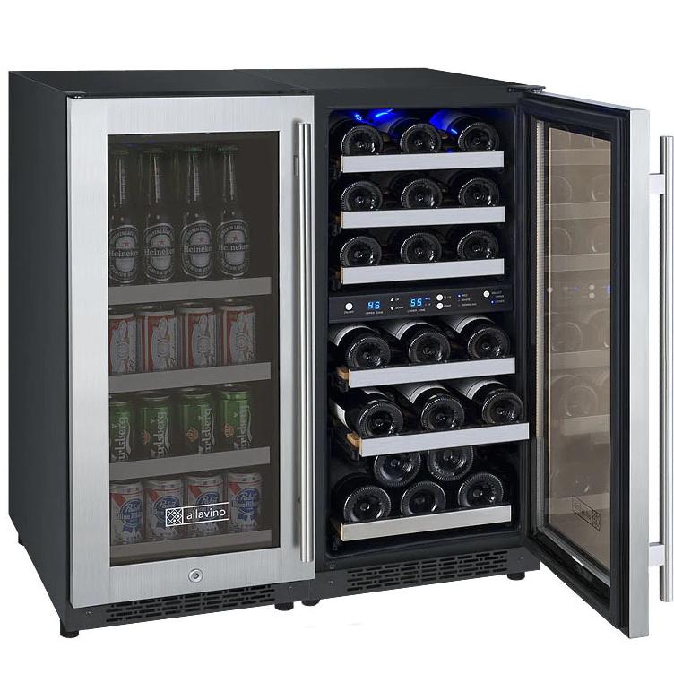 Allavino Flexcount Bottle/88 Side by Side Dual-Zone Wine and Beverage Center