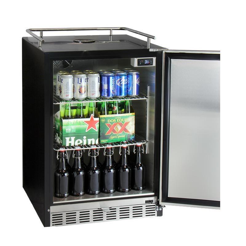 Kegco Full Size Digital Undercounter Cold Brew Coffee Javarator - Black Right Hinge