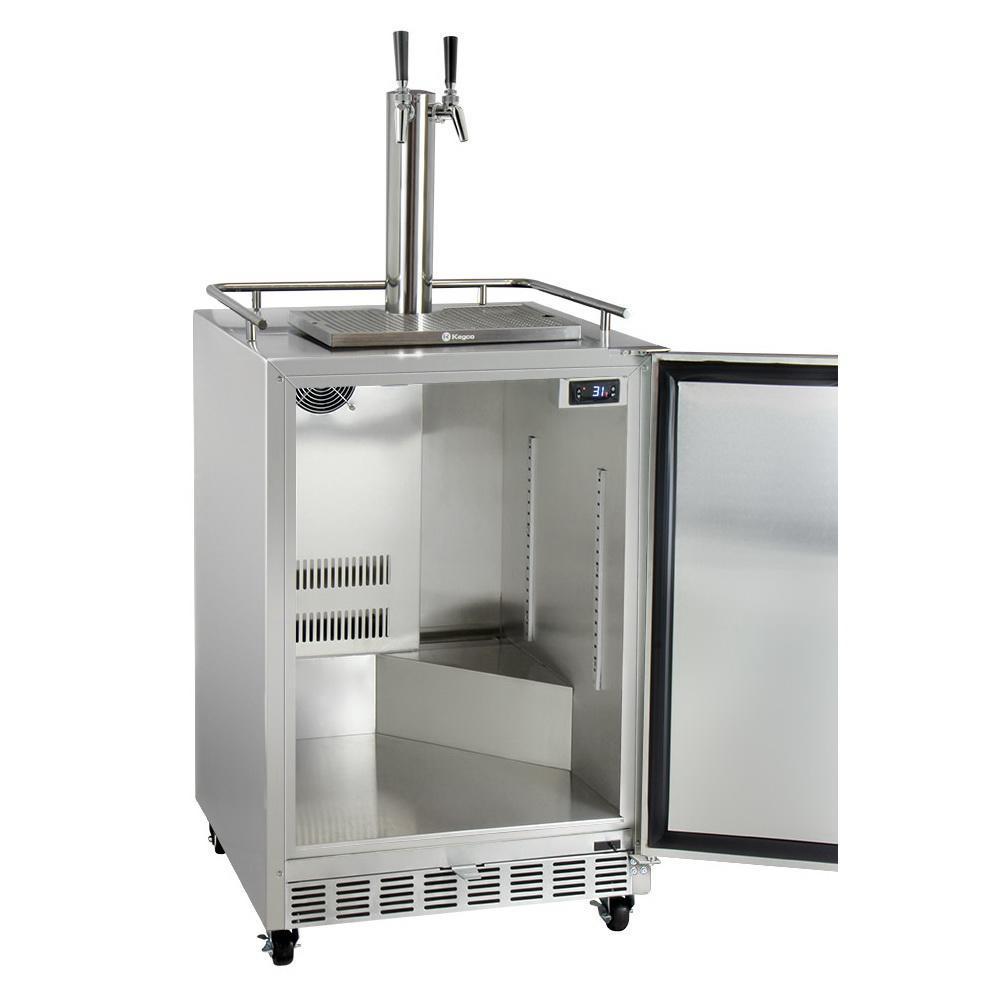 Kegco Dual Faucet Digital Commercial Outdoor Kegerator
