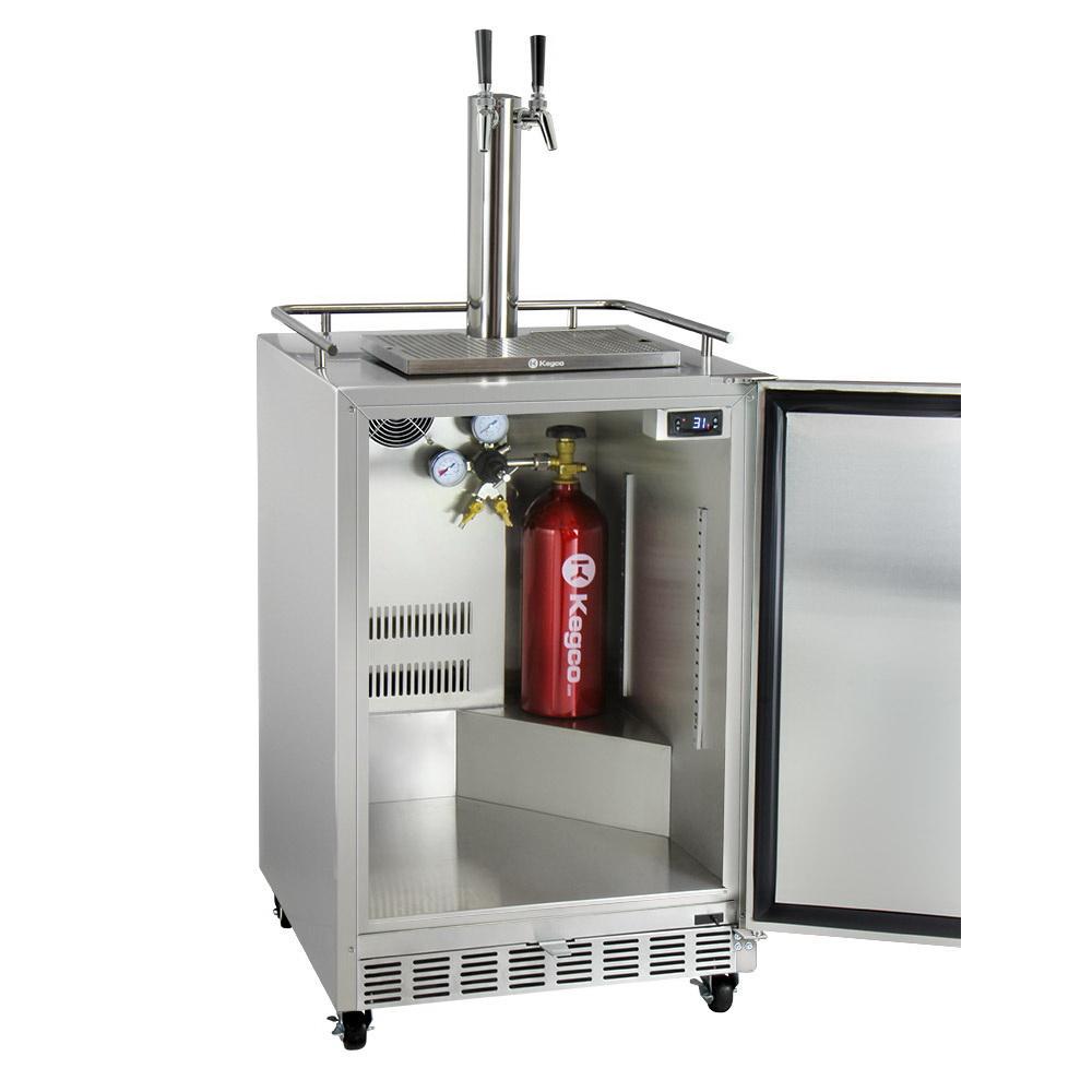 Kegco Dual Faucet Digital Commercial Outdoor Kegerator