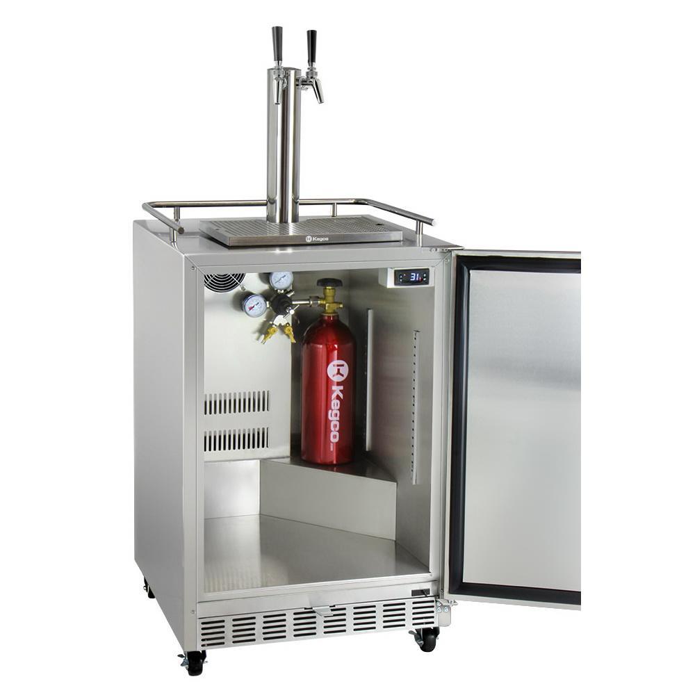 Kegco Dual Faucet Digital Commercial Outdoor Kegerator