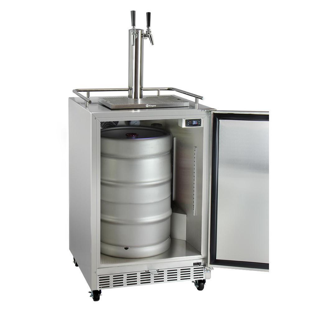 Kegco Dual Faucet Digital Commercial Outdoor Kegerator