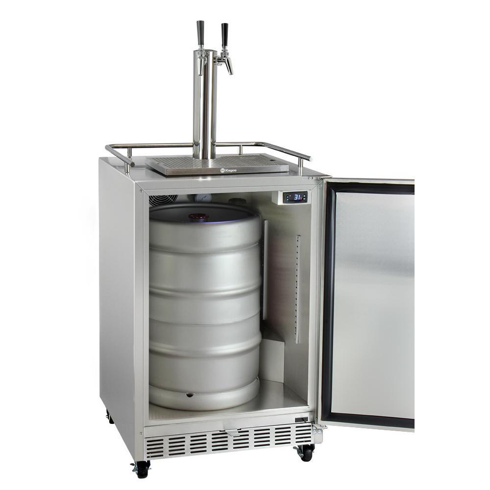 Kegco Dual Faucet Digital Commercial Outdoor Kegerator