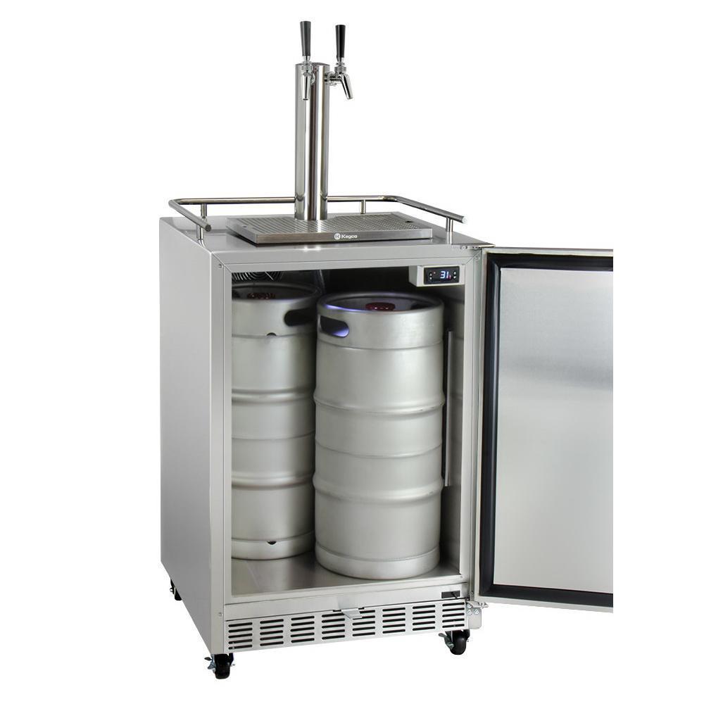 Kegco Dual Faucet Digital Commercial Outdoor Kegerator