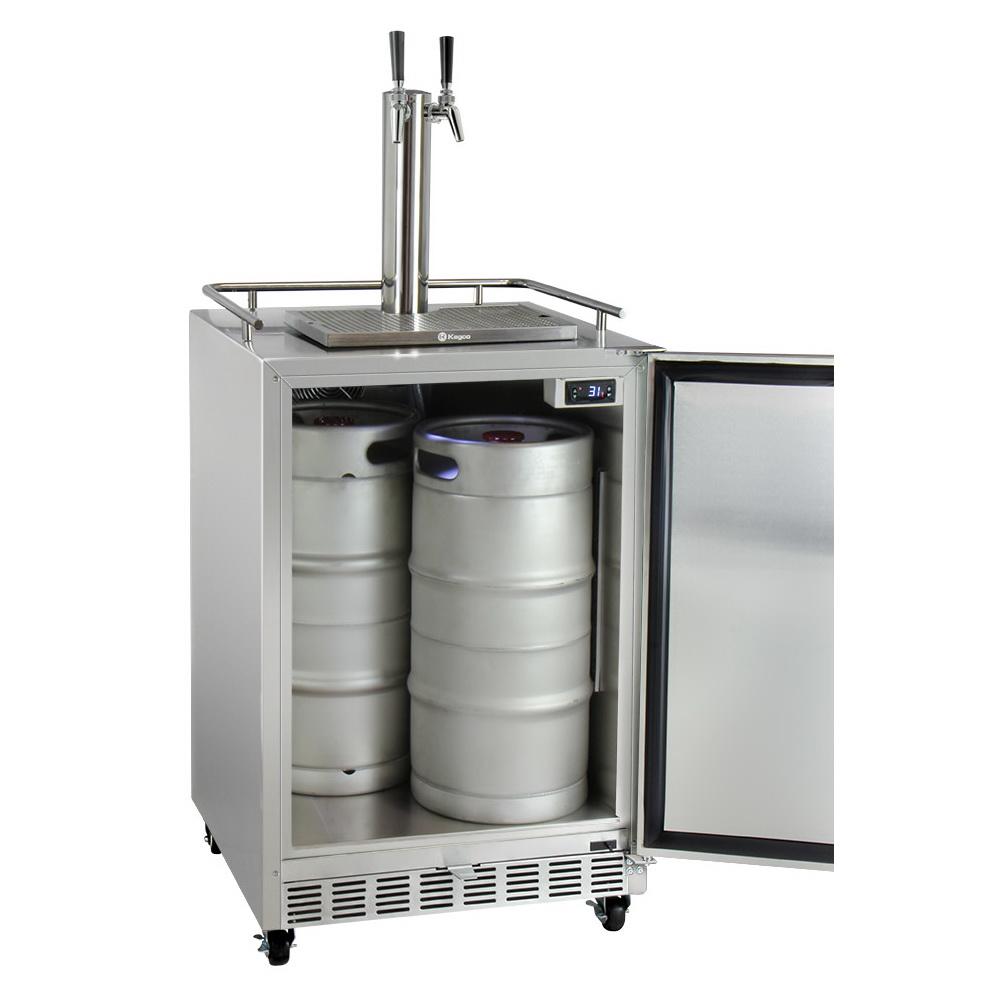 Kegco Dual Faucet Digital Commercial Outdoor Kegerator