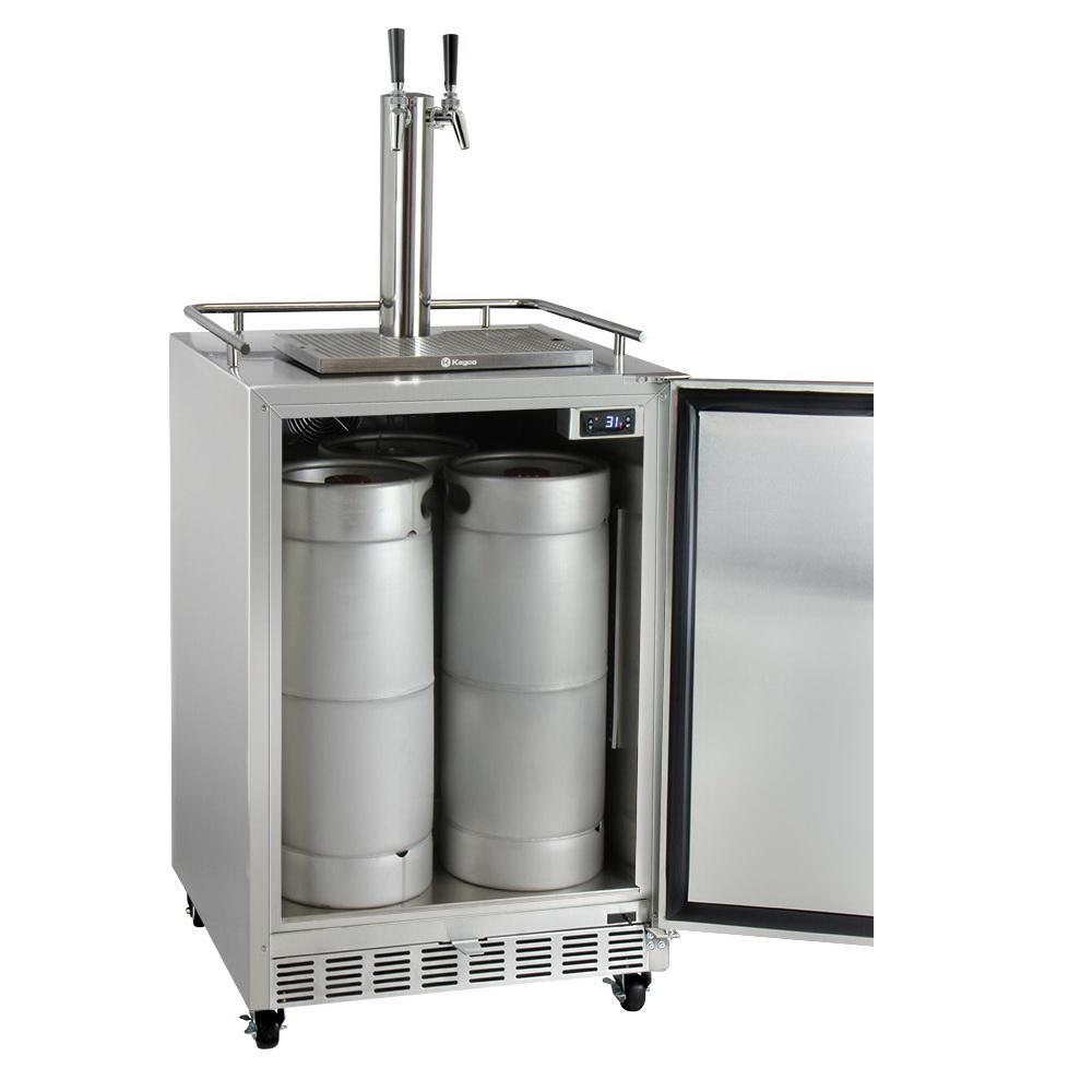 Kegco Dual Faucet Digital Commercial Outdoor Kegerator
