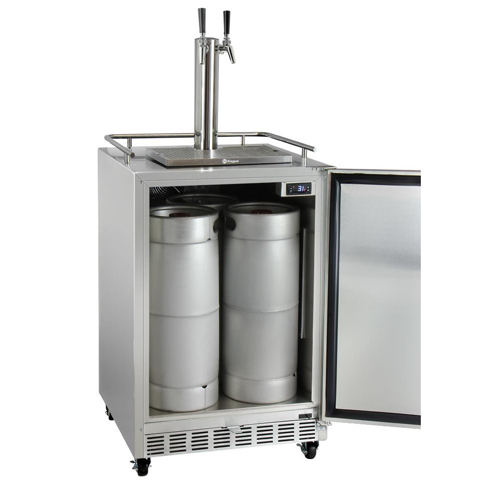 Kegco Dual Faucet Digital Commercial Outdoor Kegerator