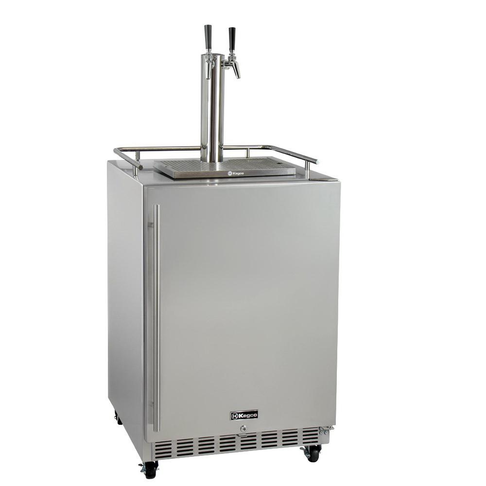 Kegco Dual Faucet Digital Commercial Outdoor Kegerator