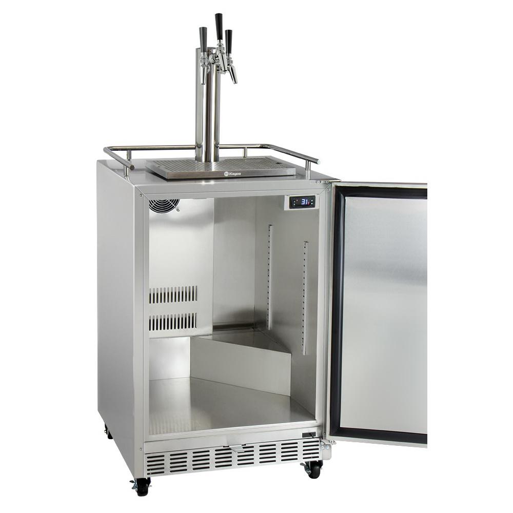 Kegco Three Faucet Digital Commercial Outdoor Kegerator