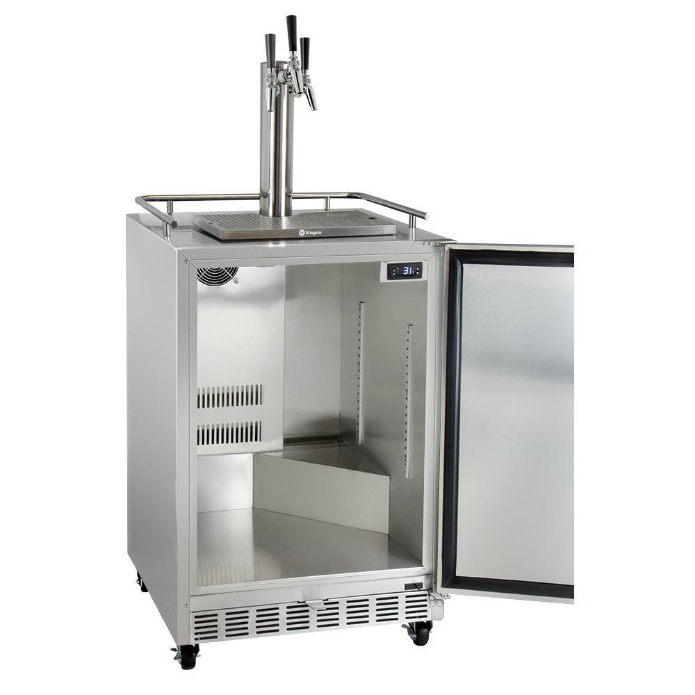 Kegco Three Faucet Digital Commercial Outdoor Kegerator