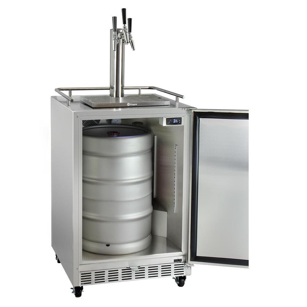 Kegco Three Faucet Digital Commercial Outdoor Kegerator