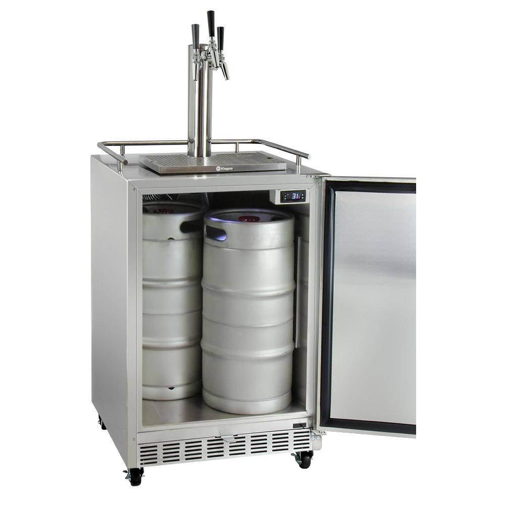 Kegco Three Faucet Digital Commercial Outdoor Kegerator