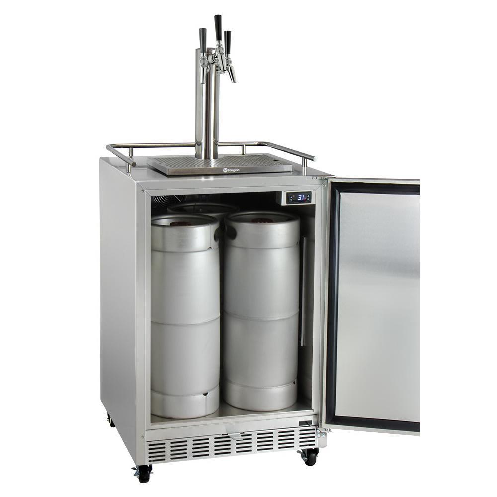 Kegco Three Faucet Digital Commercial Outdoor Kegerator