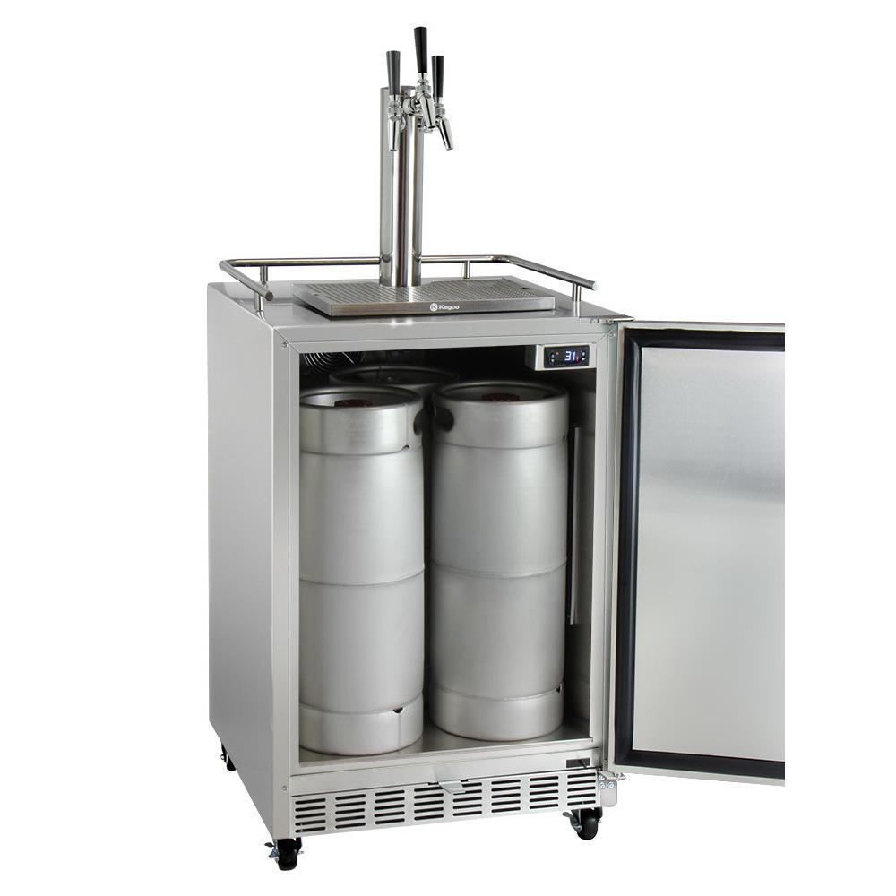 Kegco Three Faucet Digital Commercial Outdoor Kegerator