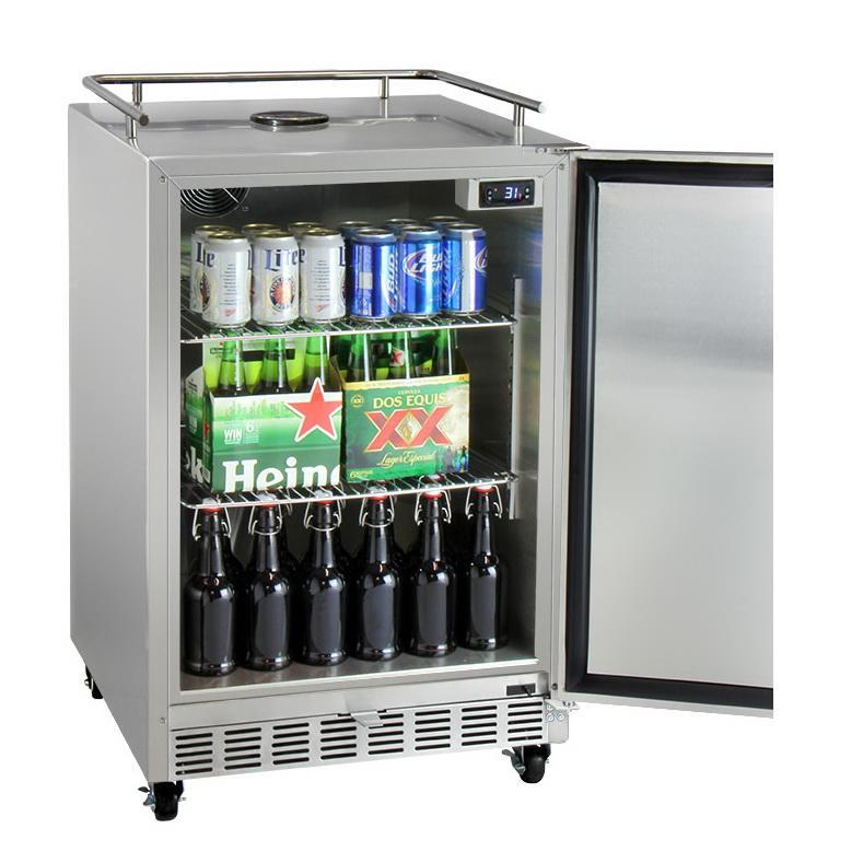 Kegco Three Faucet Digital Commercial Outdoor Kegerator